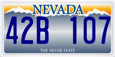 NV license plate 42B107