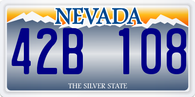 NV license plate 42B108