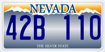 NV license plate 42B110