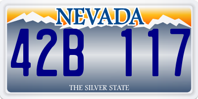 NV license plate 42B117