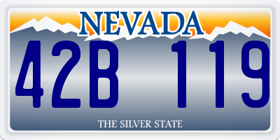 NV license plate 42B119