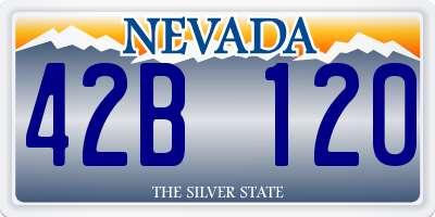 NV license plate 42B120