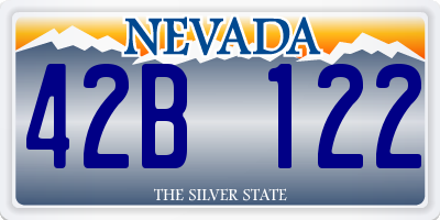 NV license plate 42B122