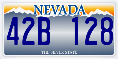 NV license plate 42B128