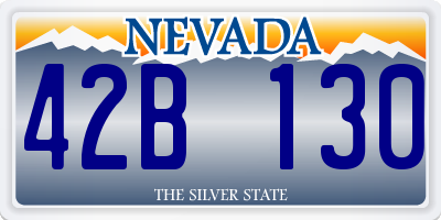 NV license plate 42B130