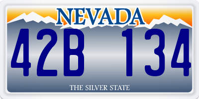 NV license plate 42B134