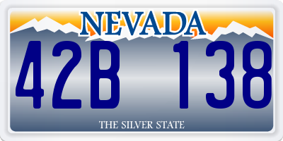 NV license plate 42B138