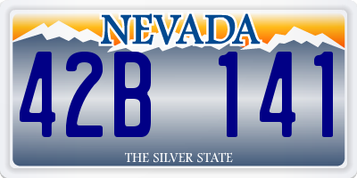 NV license plate 42B141