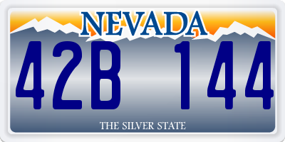 NV license plate 42B144
