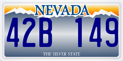 NV license plate 42B149