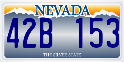 NV license plate 42B153