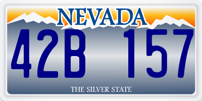 NV license plate 42B157