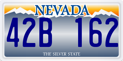 NV license plate 42B162