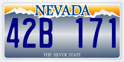 NV license plate 42B171