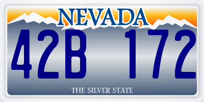 NV license plate 42B172
