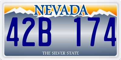 NV license plate 42B174