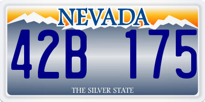 NV license plate 42B175