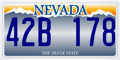 NV license plate 42B178
