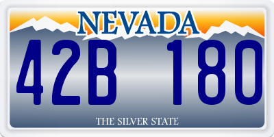 NV license plate 42B180