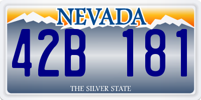 NV license plate 42B181