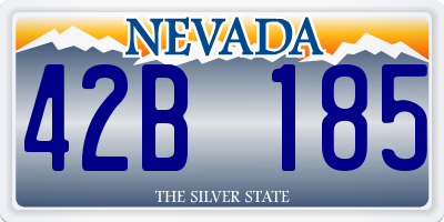 NV license plate 42B185