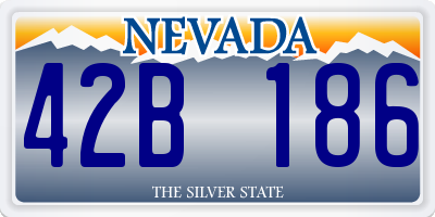 NV license plate 42B186