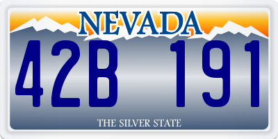 NV license plate 42B191