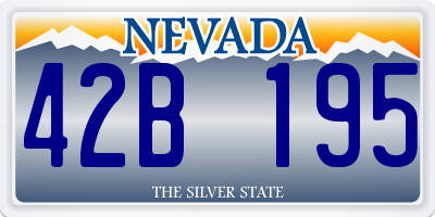 NV license plate 42B195