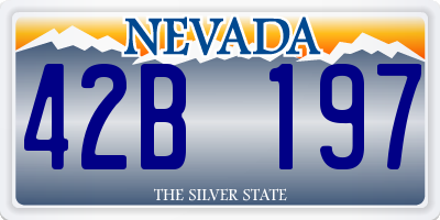 NV license plate 42B197