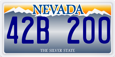 NV license plate 42B200