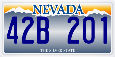 NV license plate 42B201