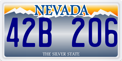 NV license plate 42B206