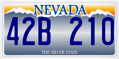 NV license plate 42B210