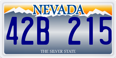 NV license plate 42B215