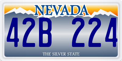 NV license plate 42B224