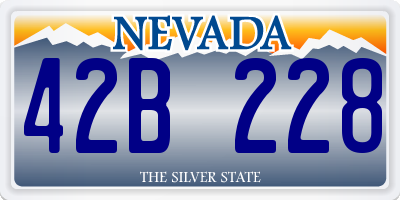 NV license plate 42B228