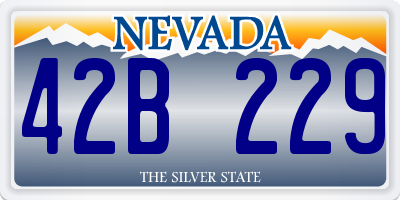 NV license plate 42B229