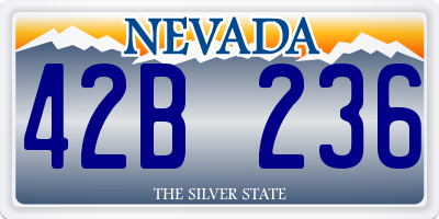 NV license plate 42B236