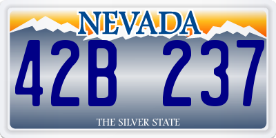 NV license plate 42B237