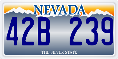 NV license plate 42B239