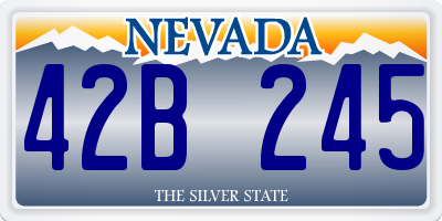 NV license plate 42B245