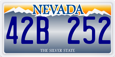 NV license plate 42B252