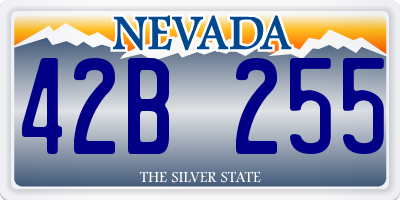 NV license plate 42B255