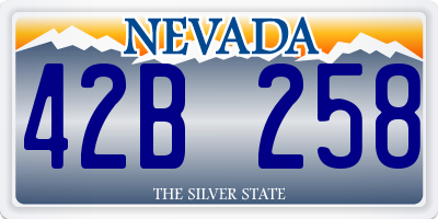NV license plate 42B258