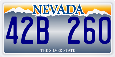 NV license plate 42B260