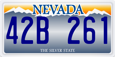 NV license plate 42B261