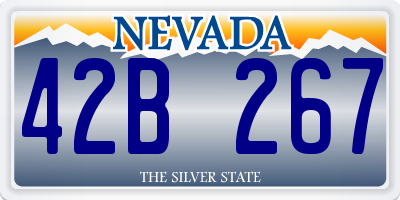 NV license plate 42B267