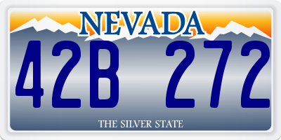 NV license plate 42B272