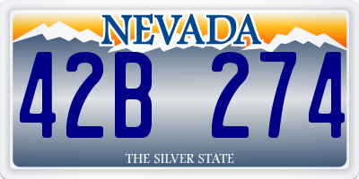 NV license plate 42B274