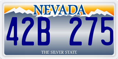 NV license plate 42B275